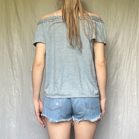 Max Studio Medium Light Blue Summer Top Blouse - Picture 6 of 11